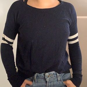 Varsity navy sweater